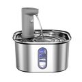 PuraFlow™ Cordless Stainless Steel Motion-Sensor Pet Fountain (3.2L)
